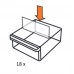 Вертикальний органайзер з однаковими прозорими висувними лотками (18 шт.) купити в Україні